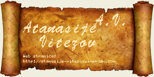 Atanasije Vitezov vizit kartica